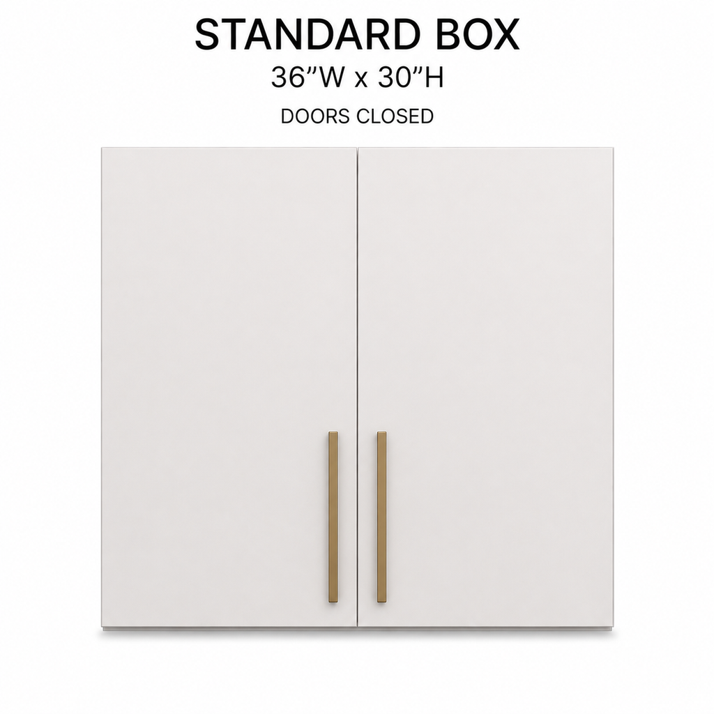 Standard Box 36"W x 30"H - doors closed