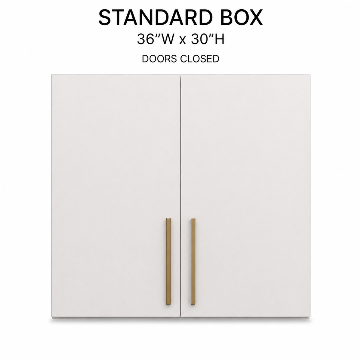 Standard Box 36"W x 30"H - doors closed