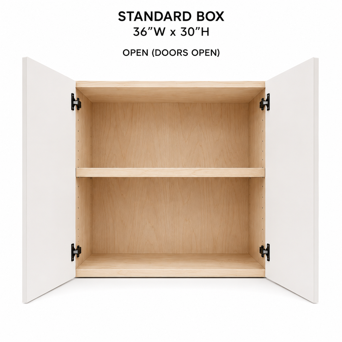 Standard Box 36"W x 30"H - doors open